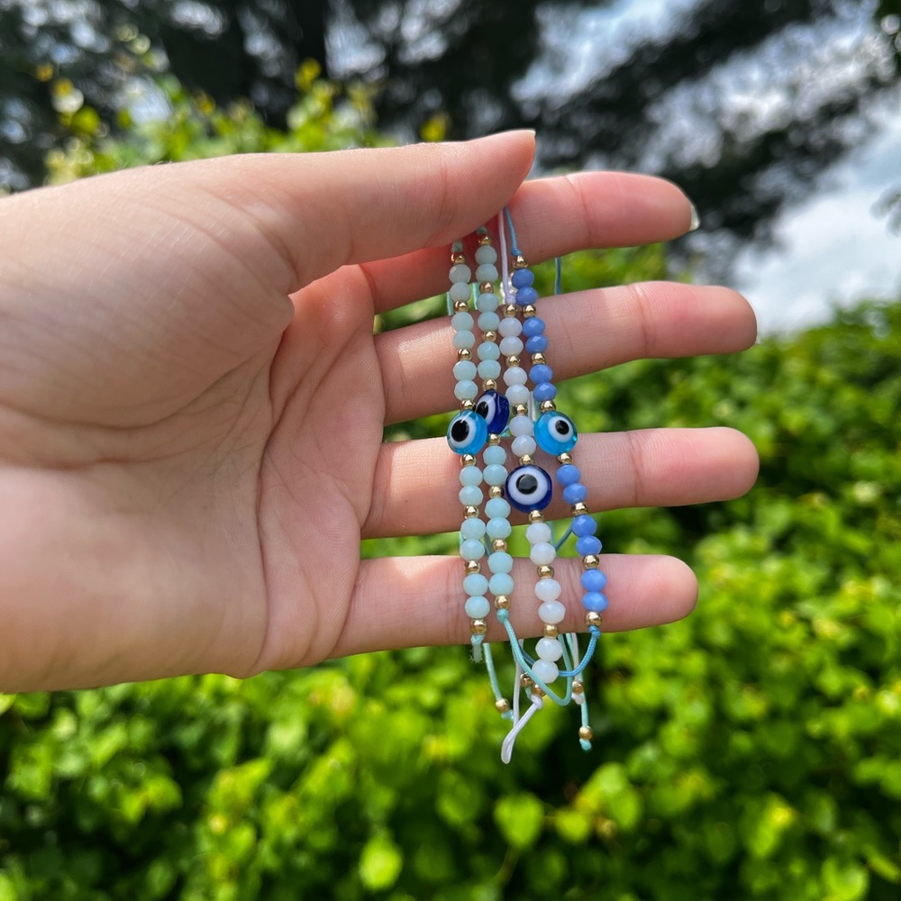 Blue and light blue evil eyes